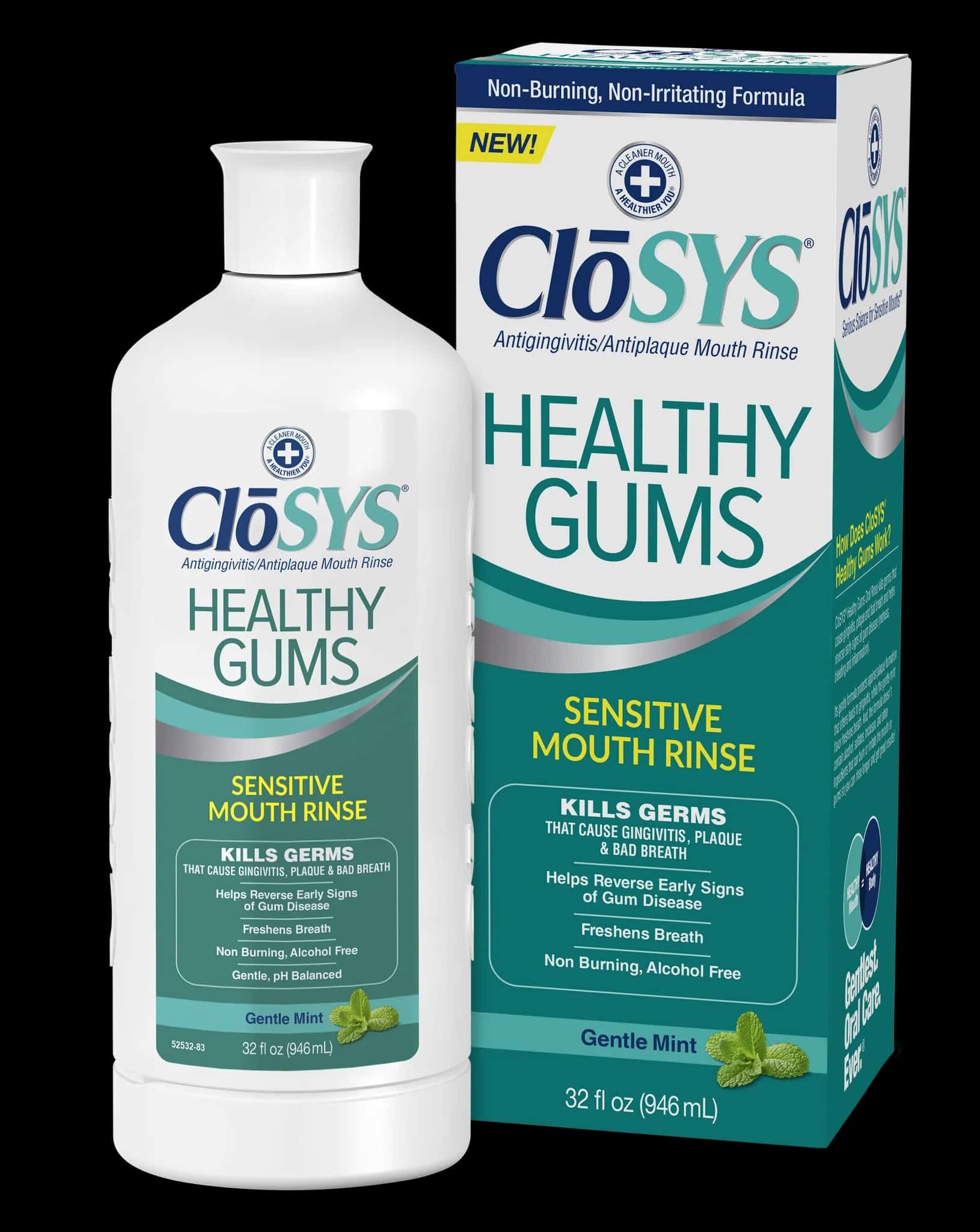 A bottle of CloSYS mouthwash, the one-stop solution for oral health, offered by Metro Decatur Dental Group.