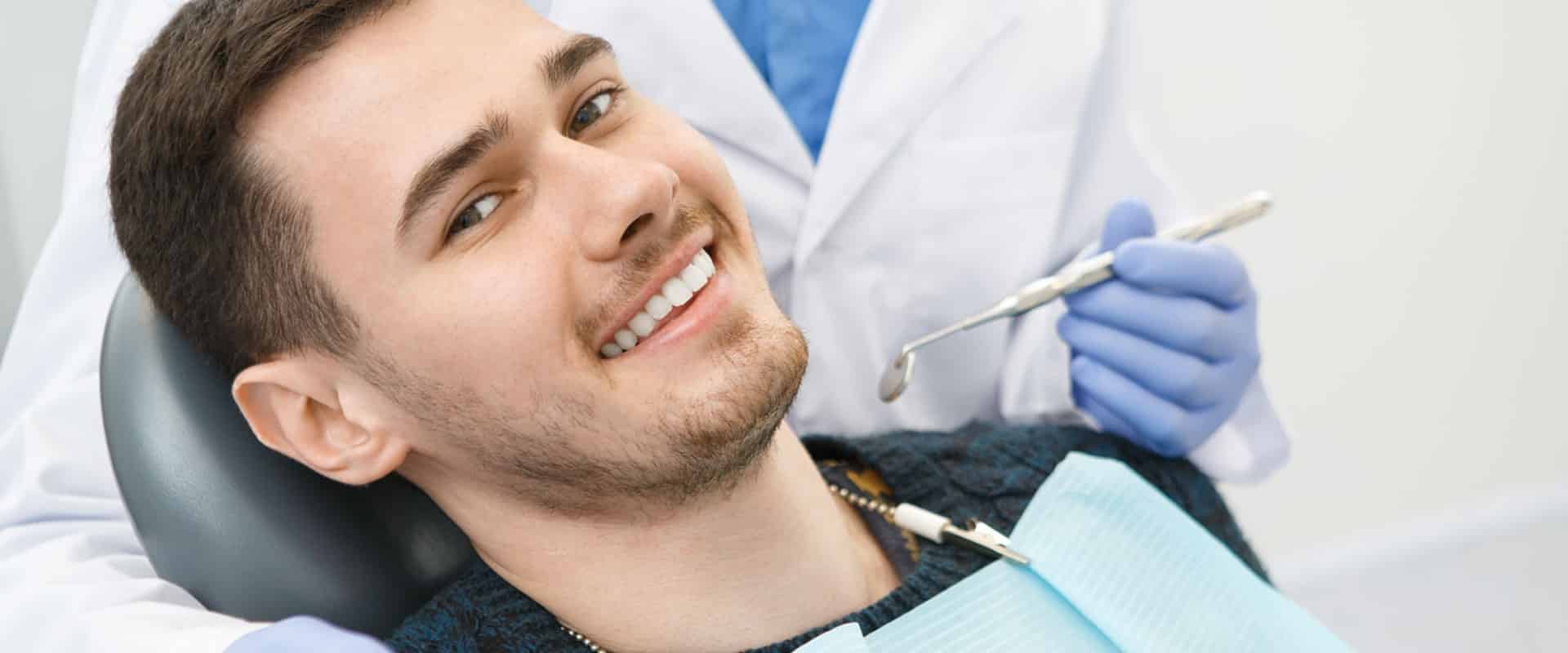 A patient feeling calm and relaxed during a dental procedure.